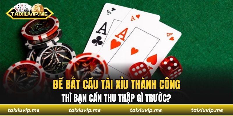 Để bắt cầu tài xỉu thành công thì bạn cần thu thập gì trước?